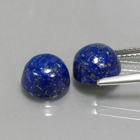 캐럿 천연 로열 블루 라피스 라줄리 보석, 라운드 컷, 8.13 mm, 불투명체