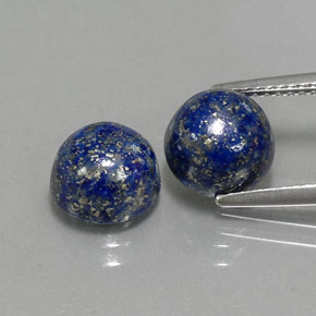 캐럿 천연 로열 블루 라피스 라줄리 보석, 라운드 컷, 8.09 mm, 불투명체