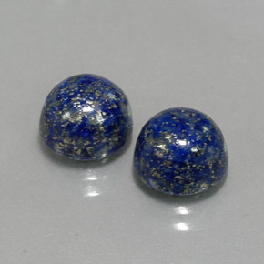 캐럿 천연 로열 블루 라피스 라줄리 보석, 라운드 컷, 8.09 mm, 불투명체