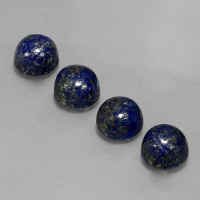 캐럿 천연 로열 블루 라피스 라줄리 보석, 라운드 컷, 8.18 mm, 불투명체