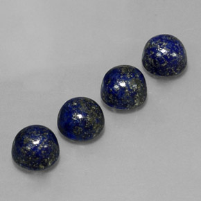 캐럿 천연 로열 블루 라피스 라줄리 보석, 라운드 컷, 8.18 mm, 불투명체