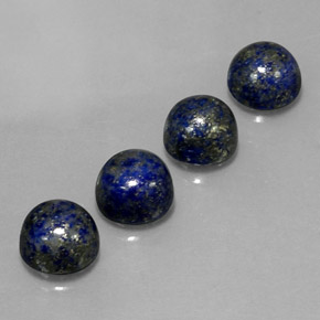 캐럿 천연 로열 블루 라피스 라줄리 보석, 라운드 컷, 8.11 mm, 불투명체