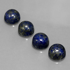 캐럿 천연 로열 블루 라피스 라줄리 보석, 라운드 컷, 8.11 mm, 불투명체