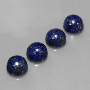 캐럿 천연 로열 블루 라피스 라줄리 보석, 라운드 컷, 8.14 mm, 불투명체