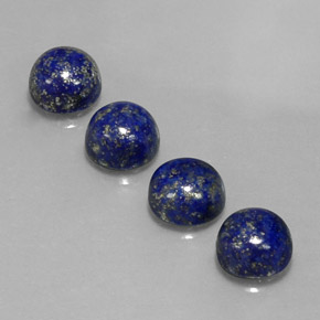 캐럿 천연 로열 블루 라피스 라줄리 보석, 라운드 컷, 8.13 mm, 불투명체