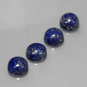캐럿 천연 로열 블루 라피스 라줄리 보석, 라운드 컷, 8.13 mm, 불투명체