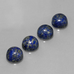 캐럿 천연 로열 블루 라피스 라줄리 보석, 라운드 컷, 8.18 mm, 불투명체