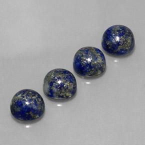 캐럿 천연 로열 블루 라피스 라줄리 보석, 라운드 컷, 8.16 mm, 불투명체