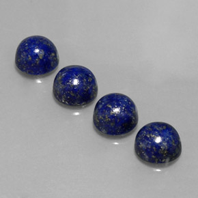 캐럿 천연 로열 블루 라피스 라줄리 보석, 라운드 컷, 8.11 mm, 불투명체
