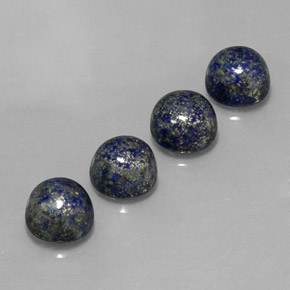 캐럿 천연 로열 블루 라피스 라줄리 보석, 라운드 컷, 8.04 mm, 불투명체