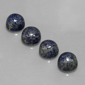캐럿 천연 로열 블루 라피스 라줄리 보석, 라운드 컷, 8.04 mm, 불투명체