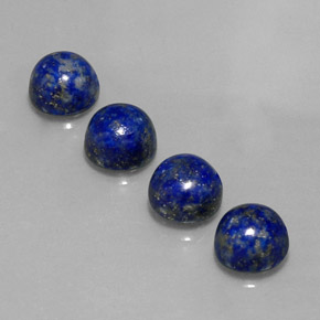 캐럿 천연 로열 블루 라피스 라줄리 보석, 라운드 컷, 8.16 mm, 불투명체