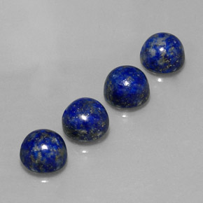 캐럿 천연 로열 블루 라피스 라줄리 보석, 라운드 컷, 8.16 mm, 불투명체