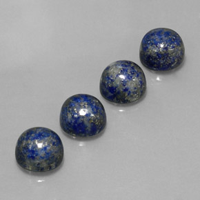 캐럿 천연 로열 블루 라피스 라줄리 보석, 라운드 컷, 8.08 mm, 불투명체