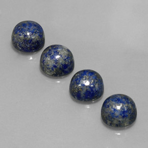 캐럿 천연 로열 블루 라피스 라줄리 보석, 라운드 컷, 8.08 mm, 불투명체