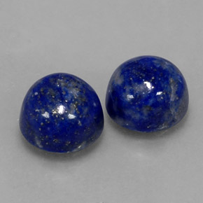 캐럿 천연 로열 블루 라피스 라줄리 보석, 라운드 컷, 8.14 mm, 불투명체