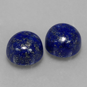 캐럿 천연 로열 블루 라피스 라줄리 보석, 라운드 컷, 8.13 mm, 불투명체