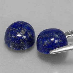 캐럿 천연 로열 블루 라피스 라줄리 보석, 라운드 컷, 8.13 mm, 불투명체