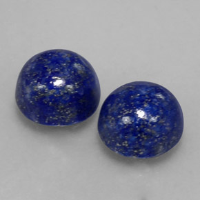 캐럿 천연 로열 블루 라피스 라줄리 보석, 라운드 컷, 8.02 mm, 불투명체