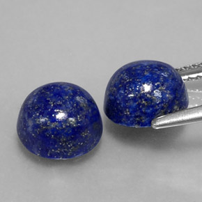 캐럿 천연 로열 블루 라피스 라줄리 보석, 라운드 컷, 8.02 mm, 불투명체