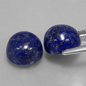 캐럿 천연 로열 블루 라피스 라줄리 보석, 라운드 컷, 8.02 mm, 불투명체