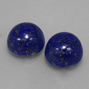 캐럿 천연 로열 블루 라피스 라줄리 보석, 라운드 컷, 8.13 mm, 불투명체