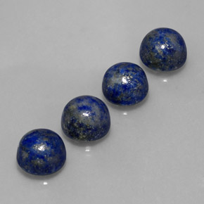 캐럿 천연 로열 블루 라피스 라줄리 보석, 라운드 컷, 8.10 mm, 불투명체