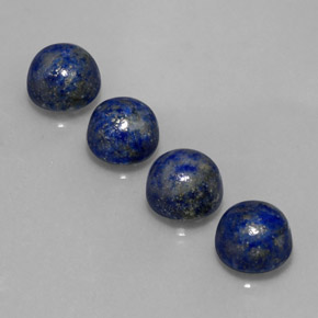캐럿 천연 로열 블루 라피스 라줄리 보석, 라운드 컷, 8.10 mm, 불투명체