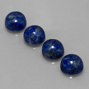 캐럿 천연 로열 블루 라피스 라줄리 보석, 라운드 컷, 8.08 mm, 불투명체