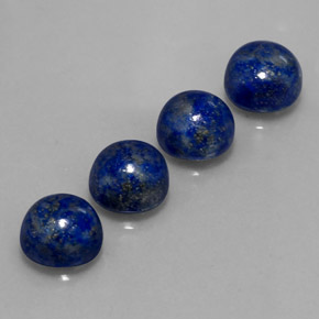 캐럿 천연 로열 블루 라피스 라줄리 보석, 라운드 컷, 8.08 mm, 불투명체