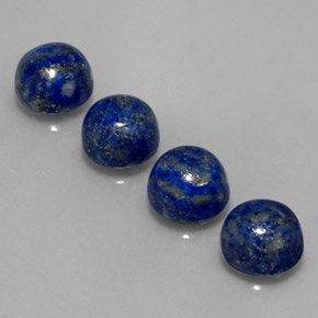 캐럿 천연 로열 블루 라피스 라줄리 보석, 라운드 컷, 8.11 mm, 불투명체