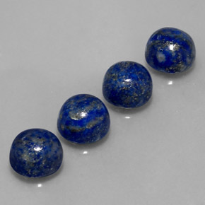 캐럿 천연 로열 블루 라피스 라줄리 보석, 라운드 컷, 8.11 mm, 불투명체