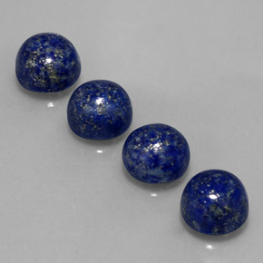캐럿 천연 로열 블루 라피스 라줄리 보석, 라운드 컷, 7.98 mm, 불투명체