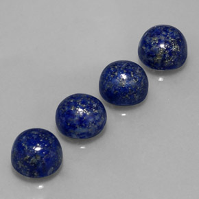 캐럿 천연 로열 블루 라피스 라줄리 보석, 라운드 컷, 7.98 mm, 불투명체