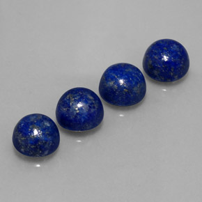 캐럿 천연 로열 블루 라피스 라줄리 보석, 라운드 컷, 8.03 mm, 불투명체