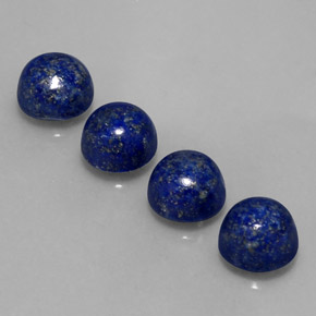 캐럿 천연 로열 블루 라피스 라줄리 보석, 라운드 컷, 8.07 mm, 불투명체