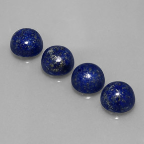 캐럿 천연 로열 블루 라피스 라줄리 보석, 라운드 컷, 8.20 mm, 불투명체
