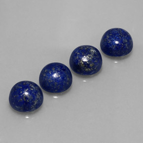 캐럿 천연 로열 블루 라피스 라줄리 보석, 라운드 컷, 8.20 mm, 불투명체