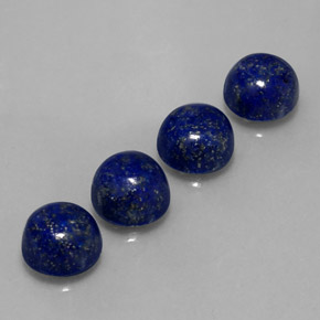 캐럿 천연 로열 블루 라피스 라줄리 보석, 라운드 컷, 8.13 mm, 불투명체