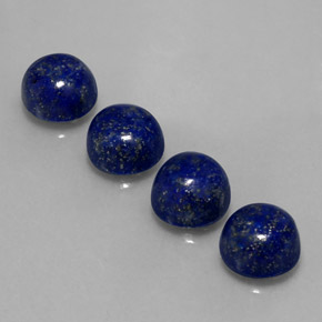 캐럿 천연 로열 블루 라피스 라줄리 보석, 라운드 컷, 8.13 mm, 불투명체