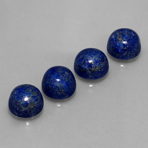 캐럿 천연 로열 블루 라피스 라줄리 보석, 라운드 컷, 8.14 mm, 불투명체