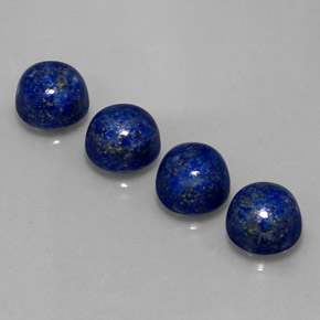 캐럿 천연 로열 블루 라피스 라줄리 보석, 라운드 컷, 8.14 mm, 불투명체