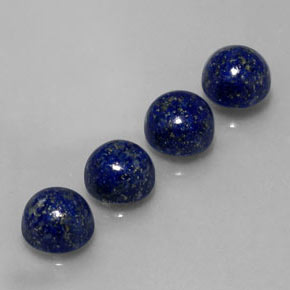 캐럿 천연 로열 블루 라피스 라줄리 보석, 라운드 컷, 8.17 mm, 불투명체