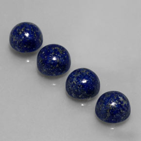 캐럿 천연 로열 블루 라피스 라줄리 보석, 라운드 컷, 8.17 mm, 불투명체