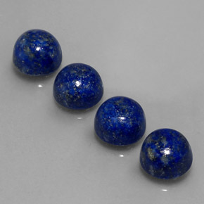 캐럿 천연 로열 블루 라피스 라줄리 보석, 라운드 컷, 8.14 mm, 불투명체