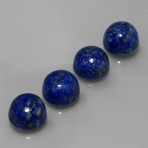 캐럿 천연 로열 블루 라피스 라줄리 보석, 라운드 컷, 8.14 mm, 불투명체