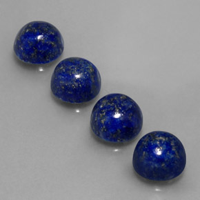 캐럿 천연 로열 블루 라피스 라줄리 보석, 라운드 컷, 8.00 mm, 불투명체