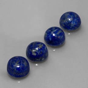 캐럿 천연 로열 블루 라피스 라줄리 보석, 라운드 컷, 8.06 mm, 불투명체