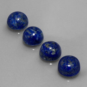 캐럿 천연 로열 블루 라피스 라줄리 보석, 라운드 컷, 8.06 mm, 불투명체