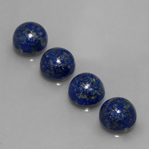 캐럿 천연 로열 블루 라피스 라줄리 보석, 라운드 컷, 8.06 mm, 불투명체